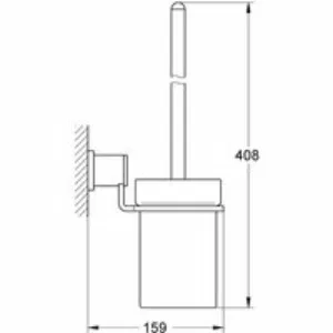 Туалетный ёршик GROHE Allure с держателем, хром (40340000) Туалетный ёршик GROHE Allure с держателем, хром (40340000)
