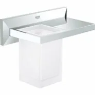 Стакан для зубных щеток с держателем и полочкой GROHE Allure Brilliant, хром (40503000)