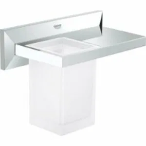 Стакан для зубных щеток с держателем и полочкой GROHE Allure Brilliant, хром (40503000) Стакан для зубных щеток с держателем и полочкой GROHE Allure Brilliant, хром (40503000)