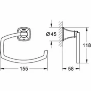 Держатель для туалетной бумаги GROHE Grandera без крышки, хром/золото (40625IG0) Держатель для туалетной бумаги GROHE Grandera без крышки, хром/золото (40625IG0)
