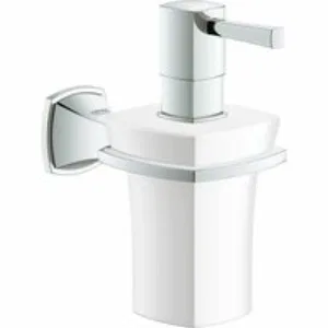 Дозатор жидкого мыла GROHE Grandera керамический, с держателем, хром (40627000) Дозатор жидкого мыла GROHE Grandera керамический, с держателем, хром (40627000)