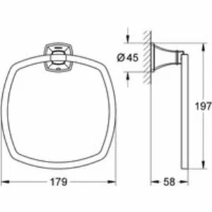 Кольцо для полотенца GROHE Grandera, хром/золото (40630IG0) Кольцо для полотенца GROHE Grandera, хром/золото (40630IG0)