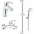Готовый комплект для ванной комнаты GROHE Eurosmart, хром (NB0059) Готовый комплект для ванной комнаты GROHE Eurosmart, хром (NB0059)