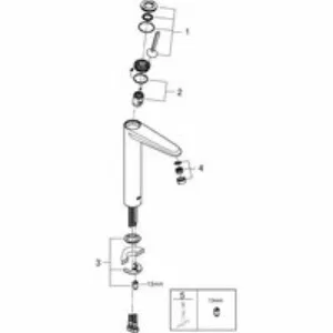 Смеситель для раковины GROHE Eurodisc Joy, XL-size, хром (23428000) Смеситель для раковины GROHE Eurodisc Joy, XL-size, хром (23428000)