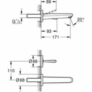 Внешняя часть смесителя для раковины GROHE Eurodisc Joy на 2 отверстия, M-Size, хром (19968000) Внешняя часть смесителя для раковины GROHE Eurodisc Joy на 2 отверстия, M-Size, хром (19968000)