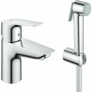 Смеситель для раковины GROHE Start Edge QuickFix с гигиеническим душем, S-Size, хром (23773001)
