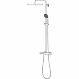 Душевая система GROHE Vitalio Start System 250 Cube с термостатом для душа, хром (26697000) Душевая система GROHE Vitalio Start System 250 Cube с термостатом для душа, хром (26697000)