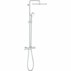 Душевая система GROHE Tempesta Cosmopolitan System 250 Cube с термостатом для душа, хром (26689000) Душевая система GROHE Tempesta Cosmopolitan System 250 Cube с термостатом для душа, хром (26689000)