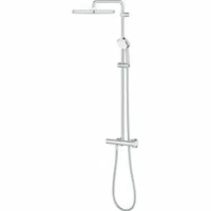Душевая система GROHE Tempesta Cosmopolitan System 250 Cube с термостатом для душа, хром (26689000) Душевая система GROHE Tempesta Cosmopolitan System 250 Cube с термостатом для душа, хром (26689000)