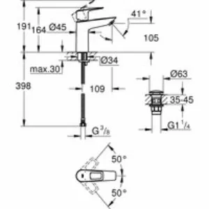 Смеситель для раковины GROHE BauLoop, M-size, хром (23886001) Смеситель для раковины GROHE BauLoop, M-size, хром (23886001)