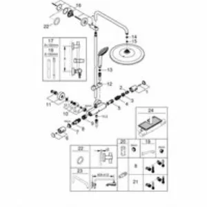 Душевая система GROHE Vitalio Joy 310 с термостатом для душа, хром (26400001) Душевая система GROHE Vitalio Joy 310 с термостатом для душа, хром (26400001)