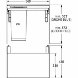 Система сортировки отходов и мусора GROHE (40980000) Система сортировки отходов и мусора GROHE (40980000)