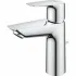 Смеситель для раковины GROHE BauEdge с ограничителем температуры и рычажным донным клапаном, M-Size, хром (23758001) Смеситель для раковины GROHE BauEdge с ограничителем температуры и рычажным донным клапаном, M-Size, хром (23758001)