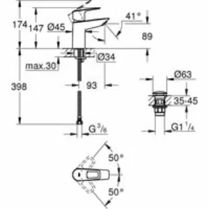 Смеситель для раковины GROHE BauLoop, S-size, хром (23878001) Смеситель для раковины GROHE BauLoop, S-size, хром (23878001)