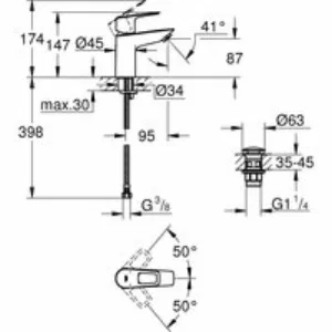 Смеситель для раковины GROHE BauLoop, S-size, хром (23879001) Смеситель для раковины GROHE BauLoop, S-size, хром (23879001)