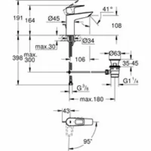 Смеситель для раковины GROHE BauLoop, M-size, хром (23887001) Смеситель для раковины GROHE BauLoop, M-size, хром (23887001)