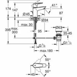 Смеситель для раковины GROHE BauEdge, S-size, хром (23894001) Смеситель для раковины GROHE BauEdge, S-size, хром (23894001)