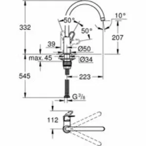 Смеситель для кухни GROHE BauFlow, хром (31538001) Смеситель для кухни GROHE BauFlow, хром (31538001)