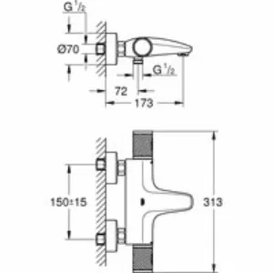Термостат для ванны GROHE Precision Feel QuickFix, хром (34788000) Термостат для ванны GROHE Precision Feel QuickFix, хром (34788000)