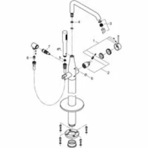 Внешняя часть смесителя для ванны GROHE Essence напольного монтажа, хром (23491001) Внешняя часть смесителя для ванны GROHE Essence напольного монтажа, хром (23491001)
