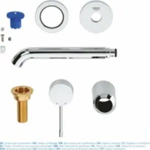 Внешняя часть смесителя для раковины GROHE Essence на 2 отверстия, M-Size, хром (19408001) Внешняя часть смесителя для раковины GROHE Essence на 2 отверстия, M-Size, хром (19408001)