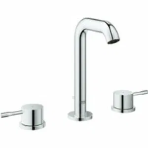 Смеситель для раковины GROHE Essence на 3 отверстия с донным клапаном, M-size, хром (20296001) Смеситель для раковины GROHE Essence на 3 отверстия с донным клапаном, M-size, хром (20296001)