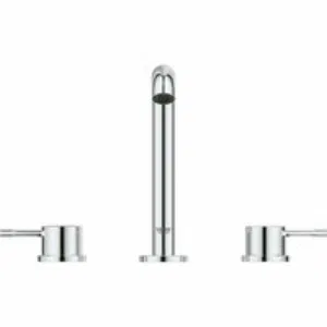 Смеситель для раковины GROHE Essence на 3 отверстия с донным клапаном, M-size, хром (20296001) Смеситель для раковины GROHE Essence на 3 отверстия с донным клапаном, M-size, хром (20296001)