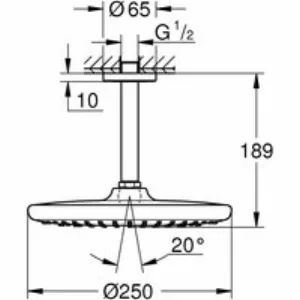 Верхний душ GROHE Tempesta 250, 9,5 л/мин, 1 режим, 142 мм, хром (26669000) Верхний душ GROHE Tempesta 250, 9,5 л/мин, 1 режим, 142 мм, хром (26669000)