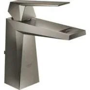 Смеситель для раковины GROHE Allure Brilliant с донным клапаном, темный графит матовый (23029AL0)