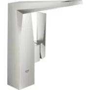 Смеситель для раковины GROHE Allure Brilliant с высоким изливом, гладкий корпус, суперсталь (23112DC0)