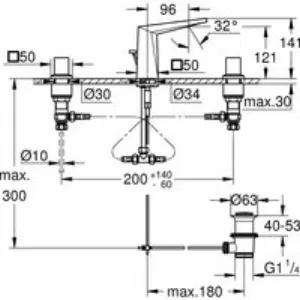 Смеситель для раковины GROHE Allure Brilliant на 3 отверстия, с донным клапаном и низким изливом, суперсталь (20342DC0) Смеситель для раковины GROHE Allure Brilliant на 3 отверстия, с донным клапаном и низким изливом, суперсталь (20342DC0)