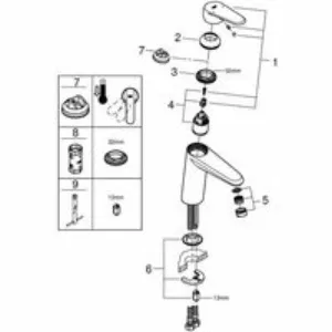 Смеситель для раковины GROHE Eurodisc Cosmopolitan, M-size, хром (23449002) Смеситель для раковины GROHE Eurodisc Cosmopolitan, M-size, хром (23449002)