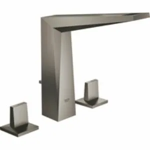Смеситель для раковины GROHE Allure Brilliant на 3 отверстия, с донным клапаном и высоким изливом, темный графит матовый (20344AL0) Смеситель для раковины GROHE Allure Brilliant на 3 отверстия, с донным клапаном и высоким изливом, темный графит матовый (20344AL0)