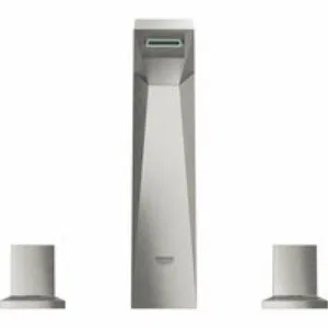 Смеситель для раковины GROHE Allure Brilliant на 3 отверстия, с донным клапаном и высоким изливом, суперсталь (20344DC0) Смеситель для раковины GROHE Allure Brilliant на 3 отверстия, с донным клапаном и высоким изливом, суперсталь (20344DC0)