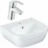 Набор для ванной комнаты: Смеситель для раковины GROHE Eurosmart New и мини-раковина GROHE Euro Ceramic 45 см (NC0008) Набор для ванной комнаты: Смеситель для раковины GROHE Eurosmart New и мини-раковина GROHE Euro Ceramic 45 см (NC0008)