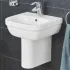 Набор для ванной комнаты: Смеситель для раковины GROHE Eurosmart New и мини-раковина GROHE Euro Ceramic 45 см (NC0008) Набор для ванной комнаты: Смеситель для раковины GROHE Eurosmart New и мини-раковина GROHE Euro Ceramic 45 см (NC0008)