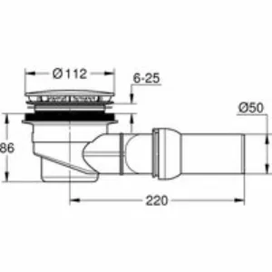 Сливной гарнитур для универсальных душевых поддонов GROHE, горизонтальный, альпин-белый (49534SH0) Сливной гарнитур для универсальных душевых поддонов GROHE, горизонтальный, альпин-белый (49534SH0)