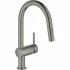 Смеситель для кухни GROHE Minta с вытяжным душем, C-образный излив, темный графит матовый (32321AL2) Смеситель для кухни GROHE Minta с вытяжным душем, C-образный излив, темный графит матовый (32321AL2)