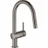 Смеситель для кухни GROHE Minta с вытяжным душем, C-образный излив, темный графит глянец (32321A02) Смеситель для кухни GROHE Minta с вытяжным душем, C-образный излив, темный графит глянец (32321A02)