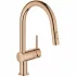 Смеситель для кухни GROHE Minta с вытяжным душем, C-образный излив, теплый закат глянец (32321DA2) Смеситель для кухни GROHE Minta с вытяжным душем, C-образный излив, теплый закат глянец (32321DA2)