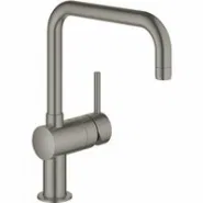 Смеситель для кухни GROHE Minta с поворотным U-изливом, темный графит матовый (32488AL0)