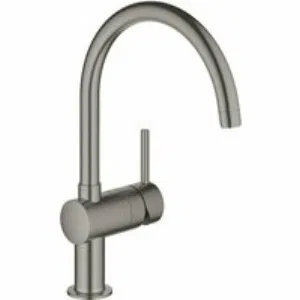 Смеситель для кухни GROHE Minta с поворотным C-изливом, темный графит матовый (32917AL0) Смеситель для кухни GROHE Minta с поворотным C-изливом, темный графит матовый (32917AL0)
