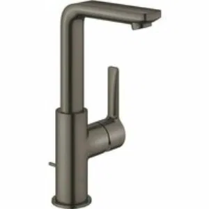 Смеситель для раковины GROHE Lineare, с донным клапаном, L-Size, темный графит матовый (23296AL1) Смеситель для раковины GROHE Lineare, с донным клапаном, L-Size, темный графит матовый (23296AL1)