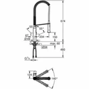 Смеситель для кухни GROHE K7 профессиональный, темный графит глянец (32950A00) Смеситель для кухни GROHE K7 профессиональный, темный графит глянец (32950A00)