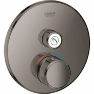 Внешняя часть термостата для душа GROHE Grohtherm SmartControl на 1 потребителя, темный графит глянец (29118A00) Внешняя часть термостата для душа GROHE Grohtherm SmartControl на 1 потребителя, темный графит глянец (29118A00)