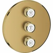 Внешняя часть переключателя потоков GROHE Grohtherm SmartControl на 3 потребителя, холодный рассвет матовый (29122GN0)