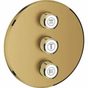 Внешняя часть переключателя потоков GROHE Grohtherm SmartControl на 3 потребителя, холодный рассвет матовый (29122GN0) Внешняя часть переключателя потоков GROHE Grohtherm SmartControl на 3 потребителя, холодный рассвет матовый (29122GN0)