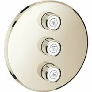 Внешняя часть переключателя потоков GROHE Grohtherm SmartControl на 3 потребителя, никель глянец (29122BE0) Внешняя часть переключателя потоков GROHE Grohtherm SmartControl на 3 потребителя, никель глянец (29122BE0)