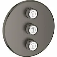 Внешняя часть переключателя потоков GROHE Grohtherm SmartControl на 3 потребителя, темный графит матовый (29122AL0)