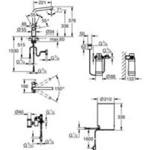Комплект для кухни GROHE Red Duo II с бойлером M-size, смеситель с L-образным изливом, темный графит матовый (30327AL1) Комплект для кухни GROHE Red Duo II с бойлером M-size, смеситель с L-образным изливом, темный графит матовый (30327AL1)